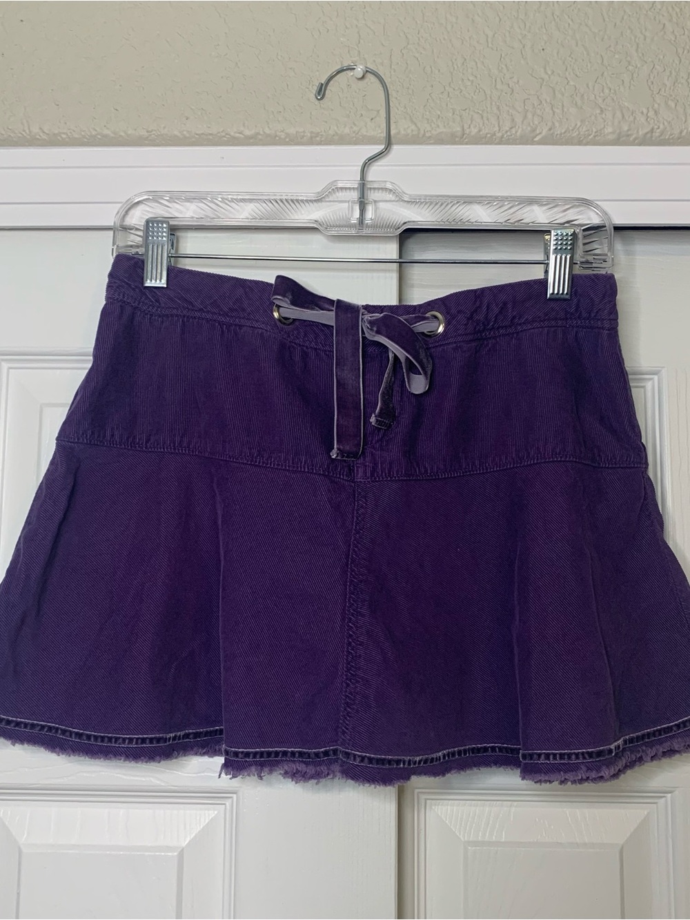 Purple Wet Seal Corduroy Mini Skirt